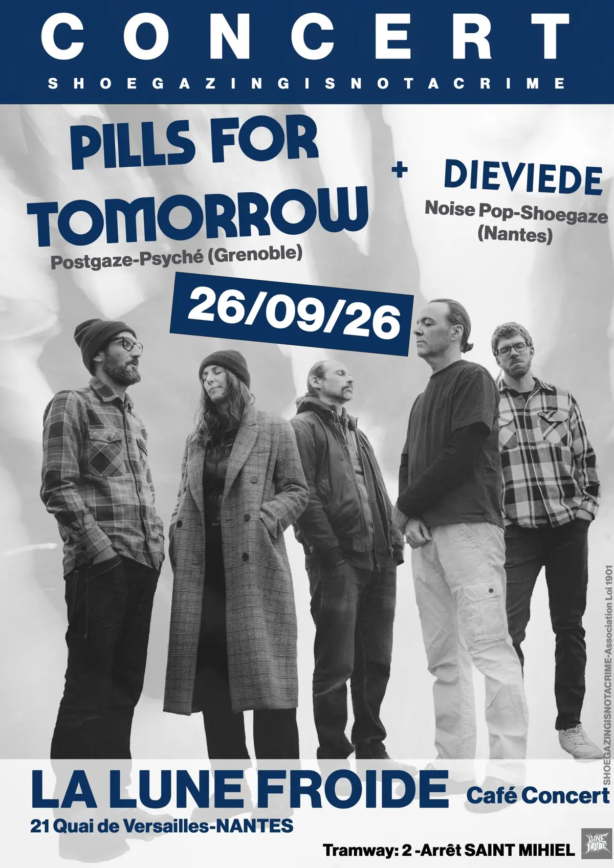 Concert Dream Pop Shoegaze PILLS FOR TOMORROW (Grenoble) + DIEVIEDE (Nantes)