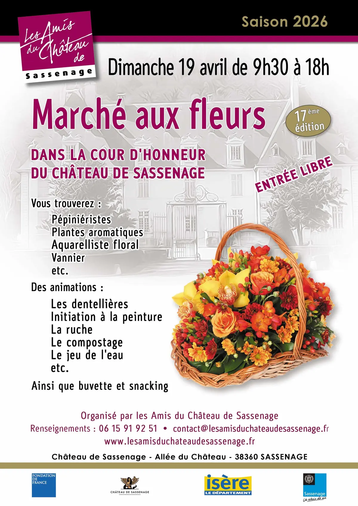 Marché aux fleurs au château de Sassenage