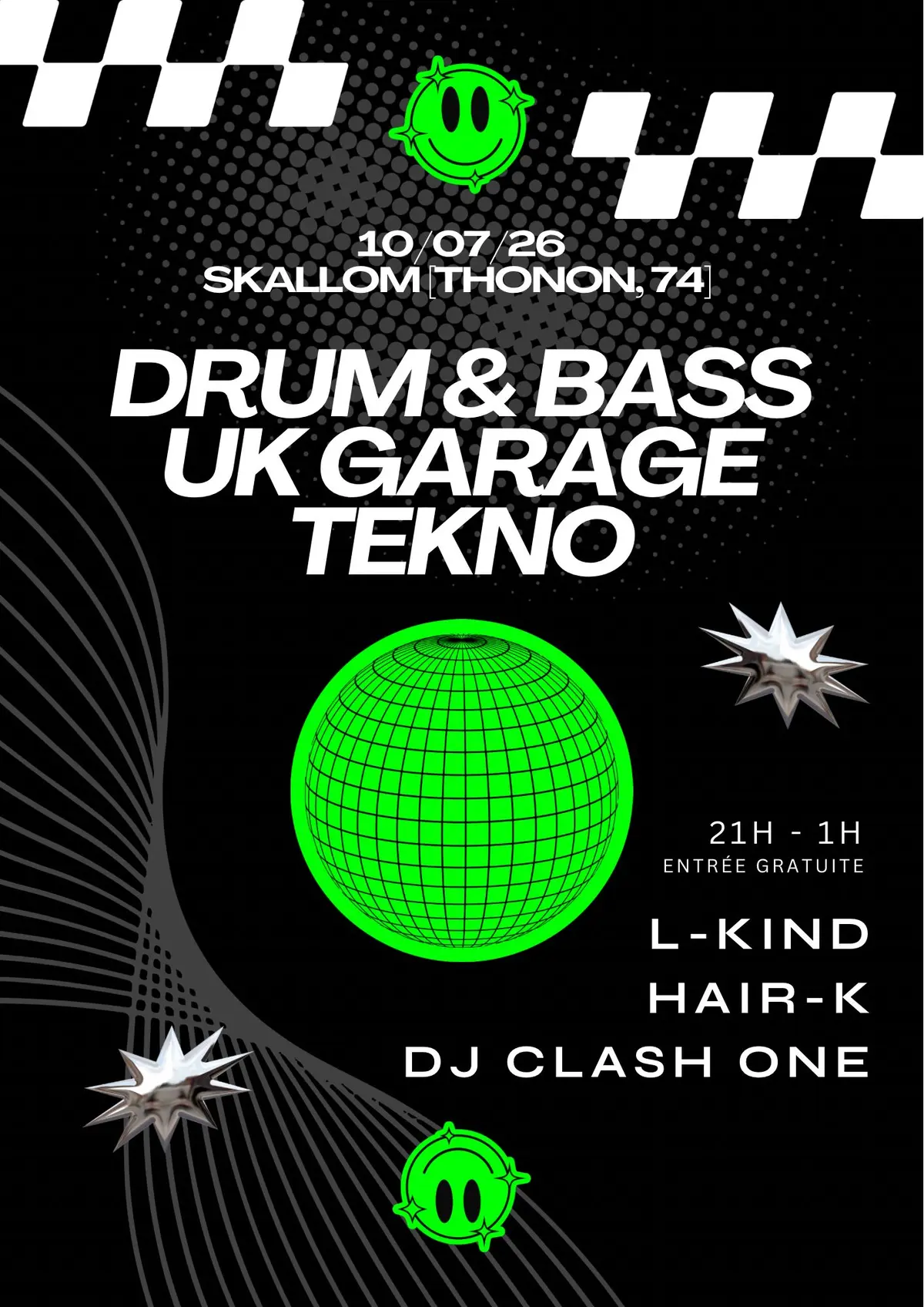 Drum & Bass, UK Garage, Tekno - Skallom Thonon-les-Bains