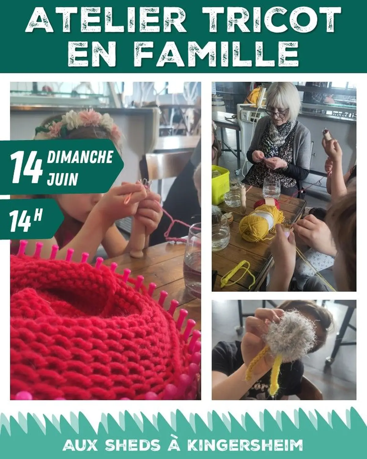 Atelier tricot pour enfant à partir de 6 ans