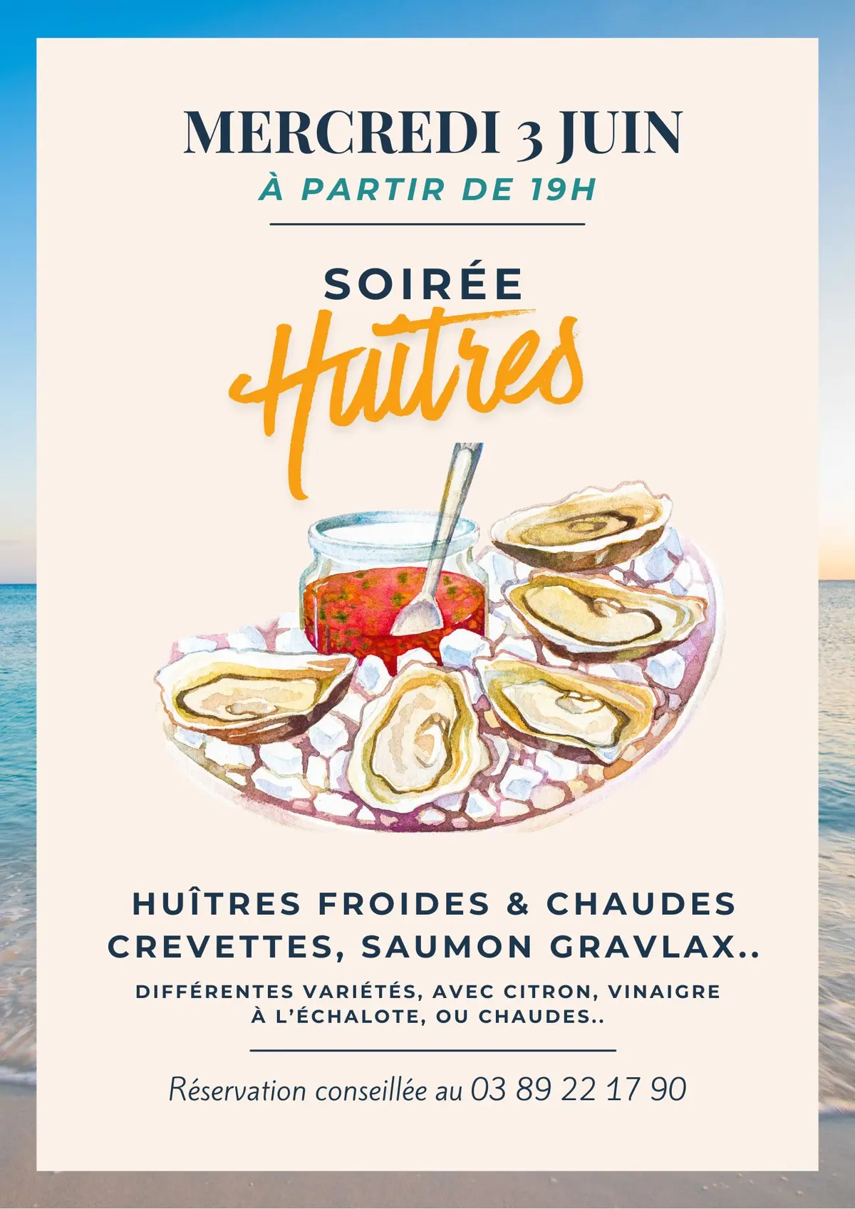 Soirée huîtres et crustacés