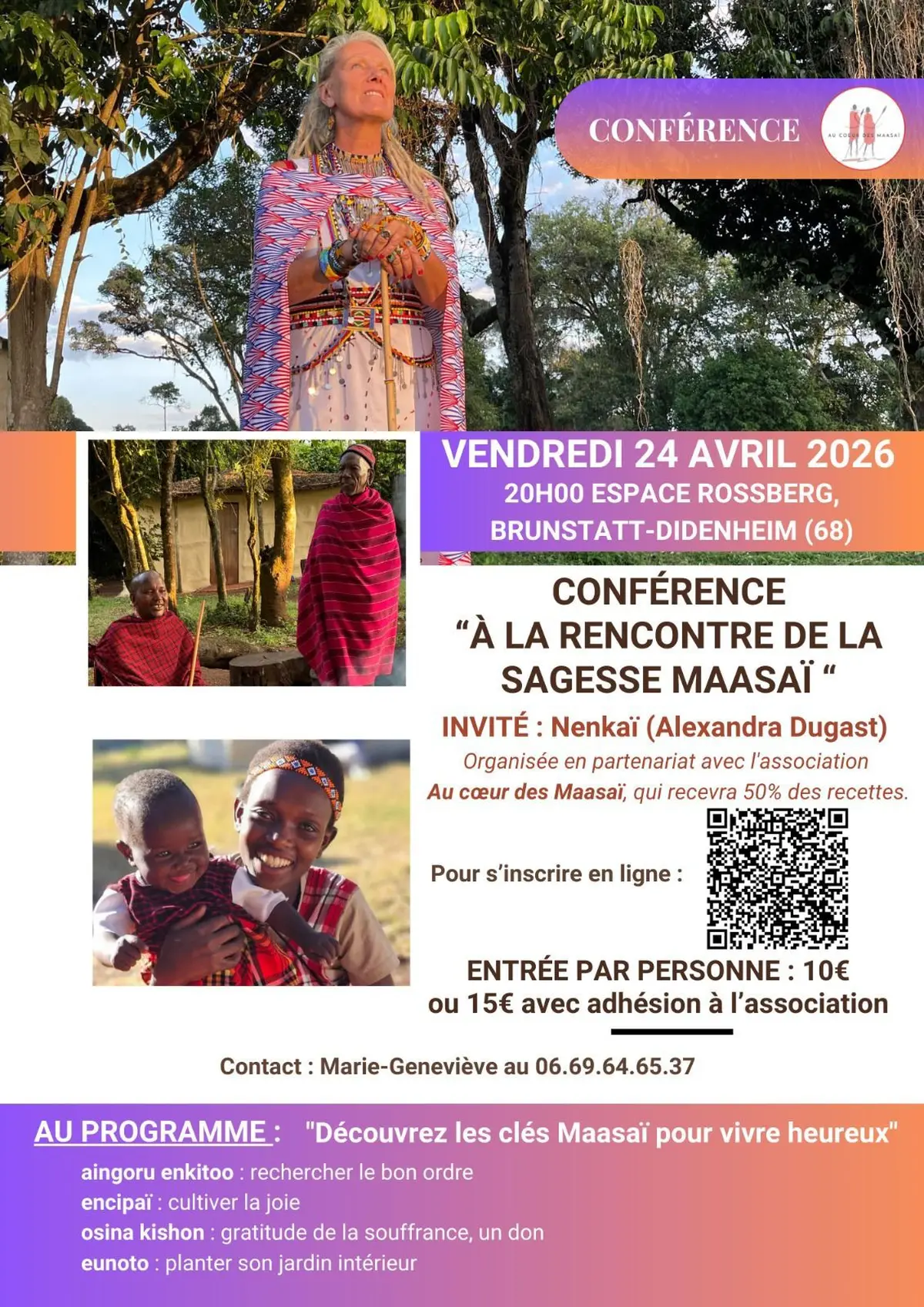 Conférence 'A la rencontre de la sagesse Massai'