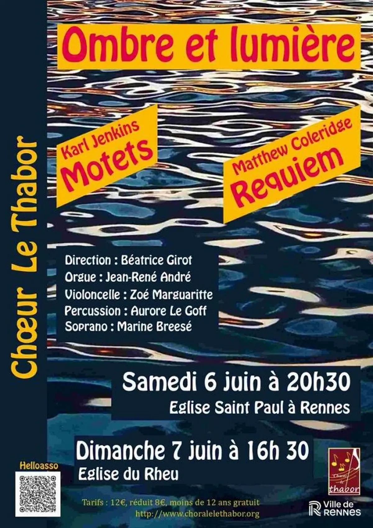 Concert « Ombre et lumière » Chœur Le Thabor