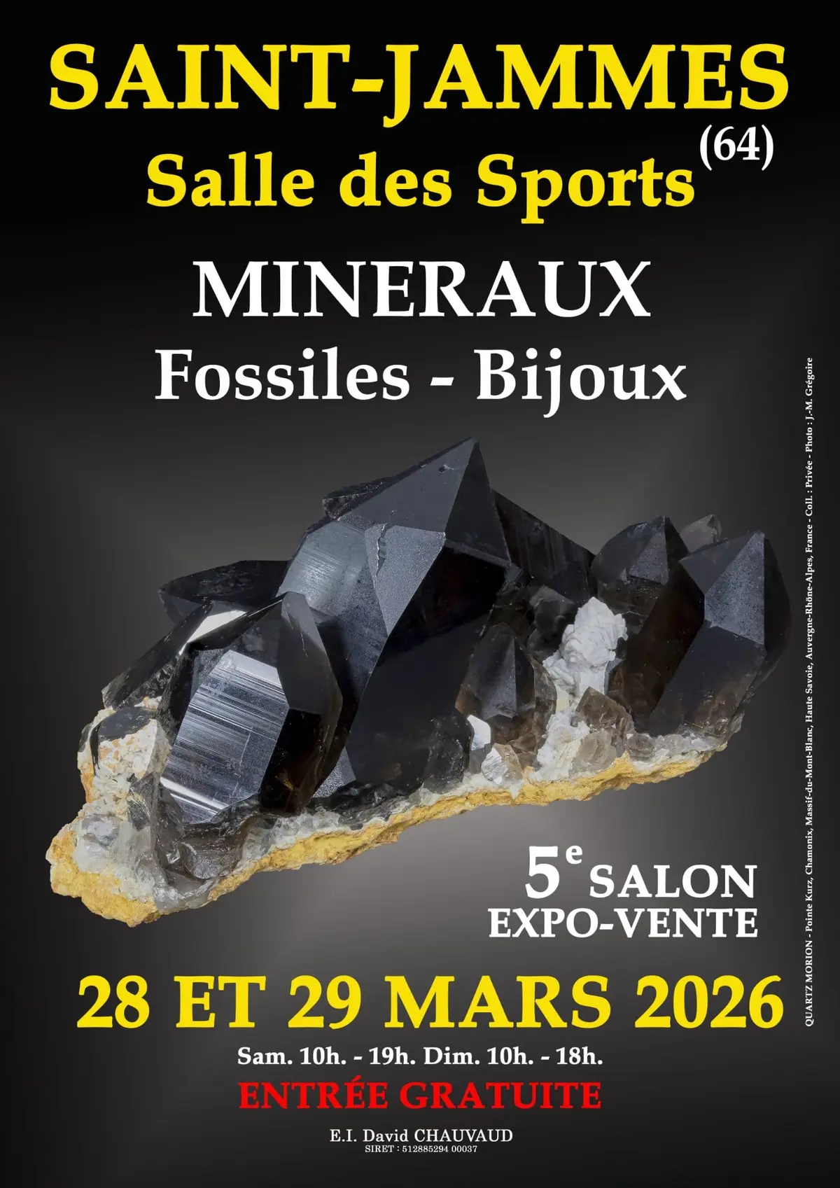 5e SALON Minéraux Fossiles Bijoux de SAINT-JAMMES (Pyrénées-Atlantiques)
