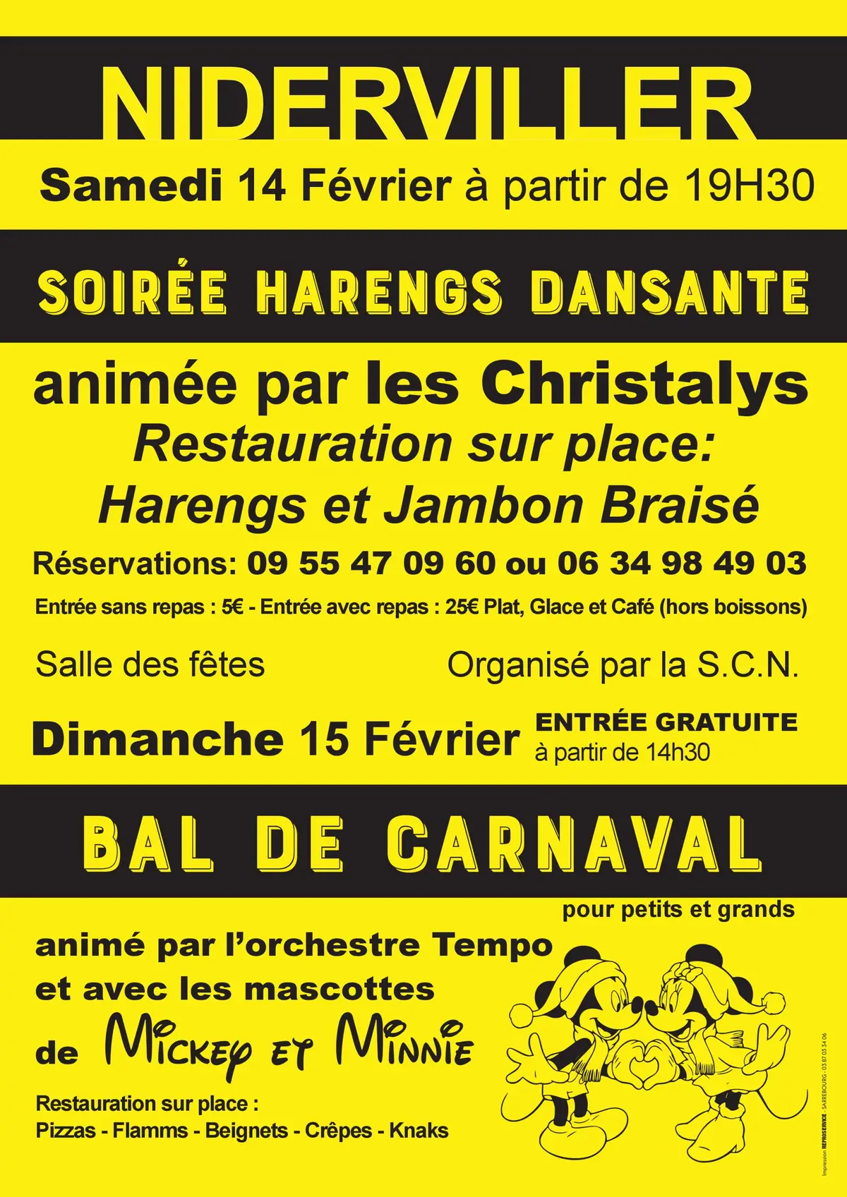 Soirée Harengs Dansante et Bal de Carnaval 