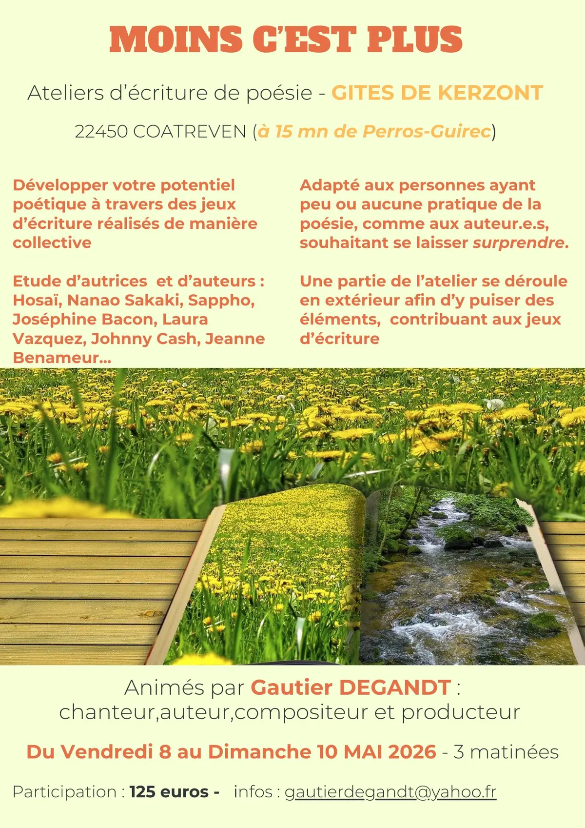 Ateliers écriture de poésie Moins c'est Plus