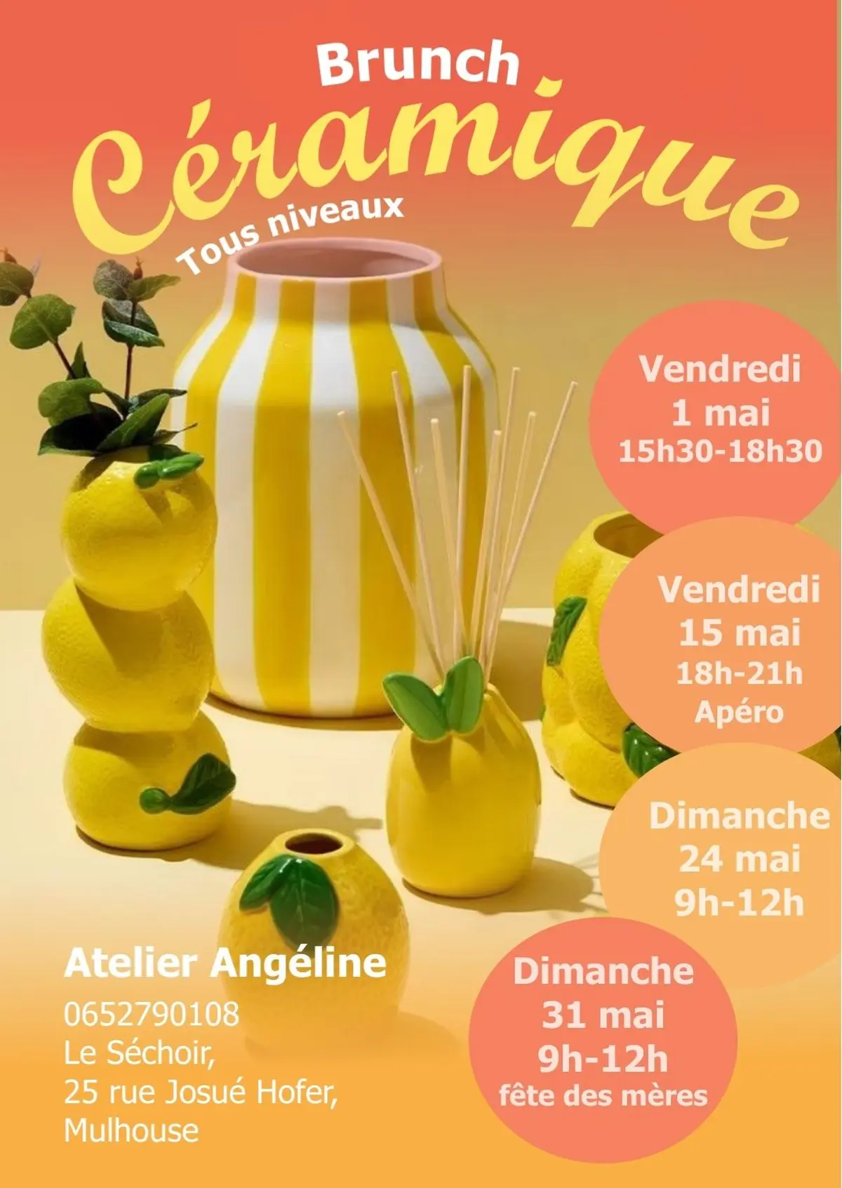 Atelier céramique et brunch / FÊTE DES MERES
