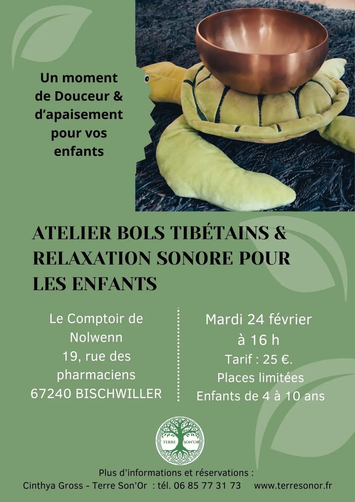 Atelier bols tibétains enfants & relaxation sonore à BISCHWILLER