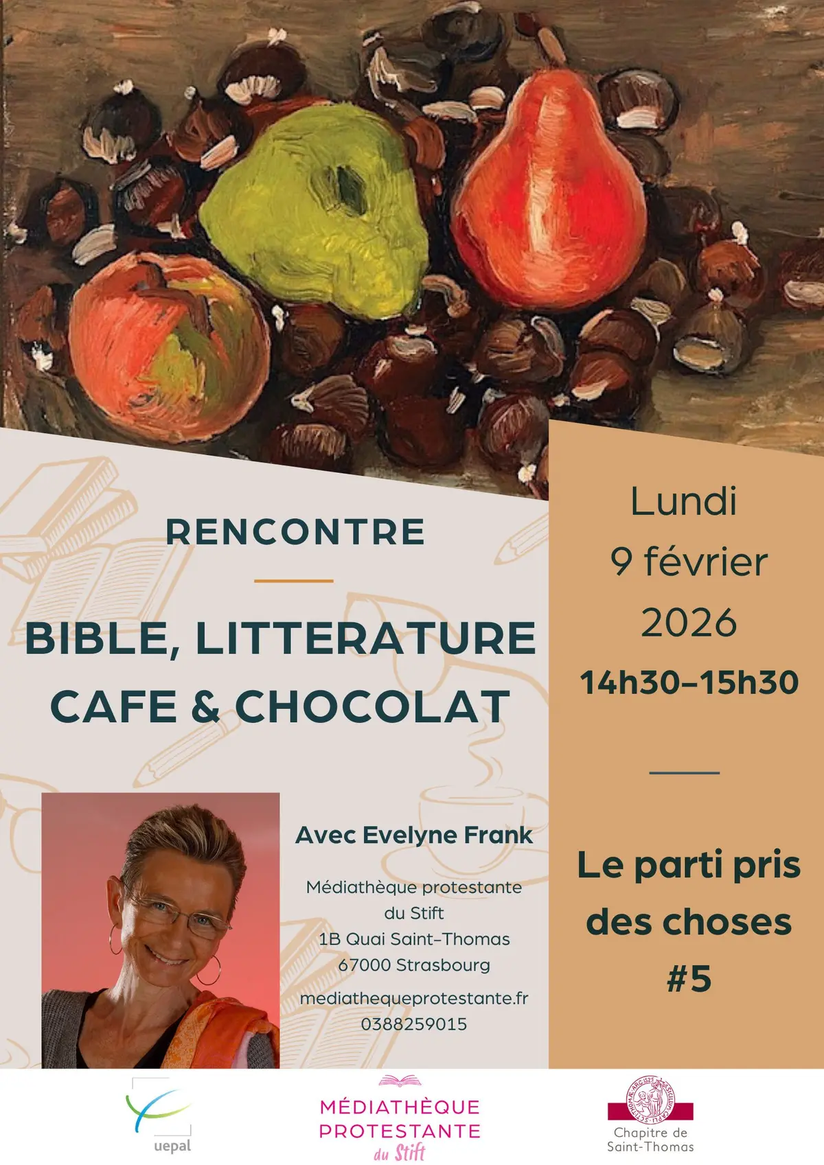 Bible, littérature, café & chocolat Le parti pris des choses 5 par Évelyne Frank