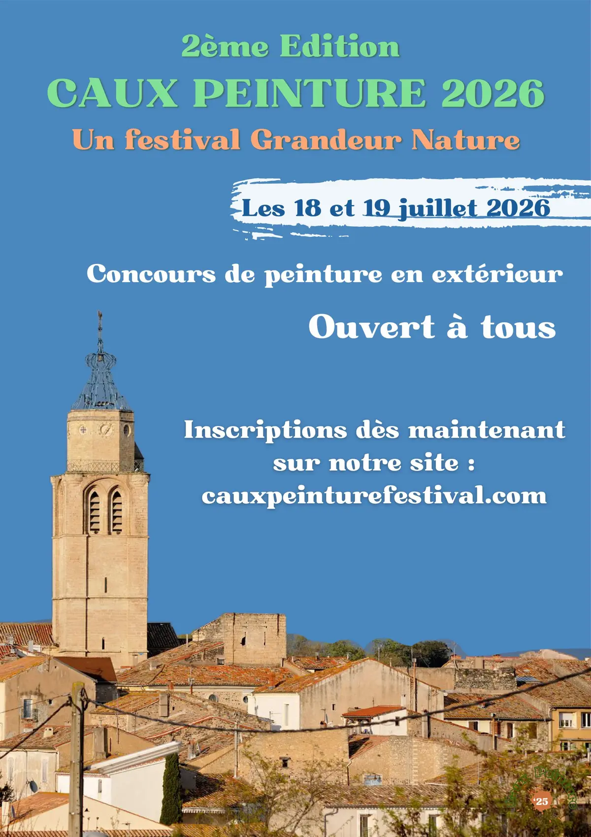 Festival de Peinture en extérieur à Caux (34)les 18 et 19 juillet 2026