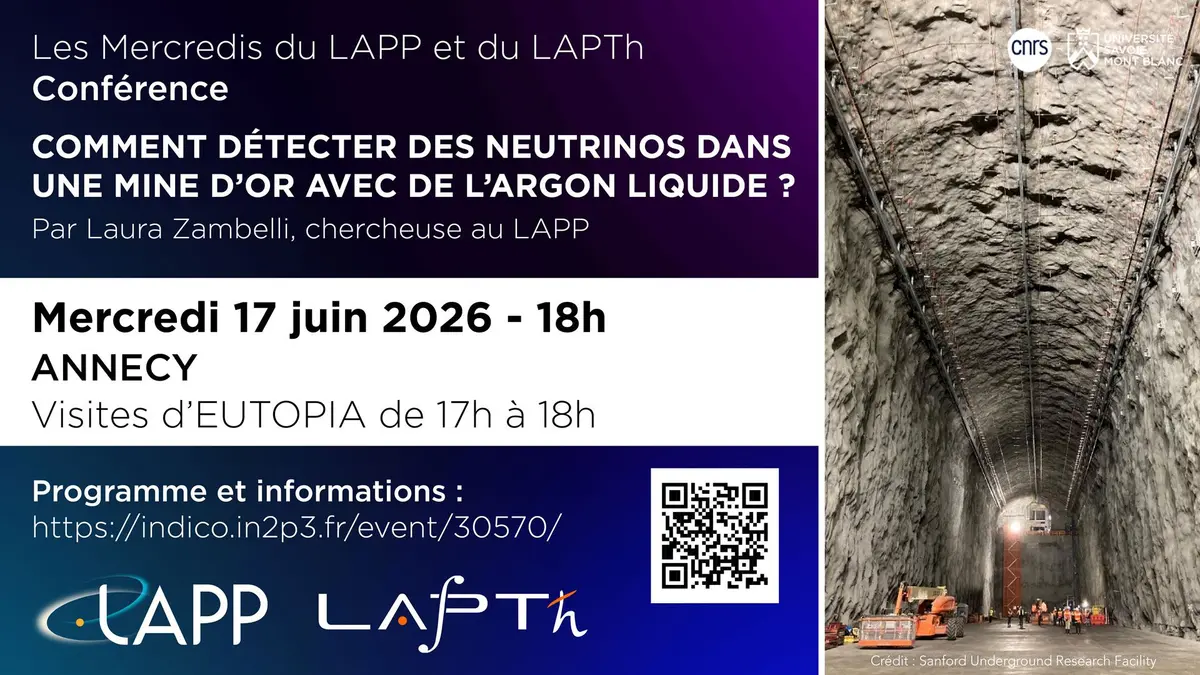Conférence : Détecter des neutrinos dans une mine d’or avec de l’argon liquide