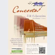 Le Parlement de Musique : concertos pour 3 & 4 clavecins et cordes (Vivaldi, JS Bach, Telemann...)