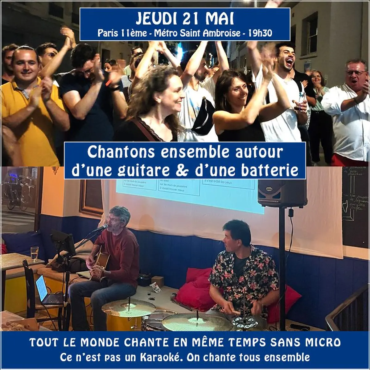 JEUDI 21 MAI à Paris – CONCERT : tout le public fait le show !