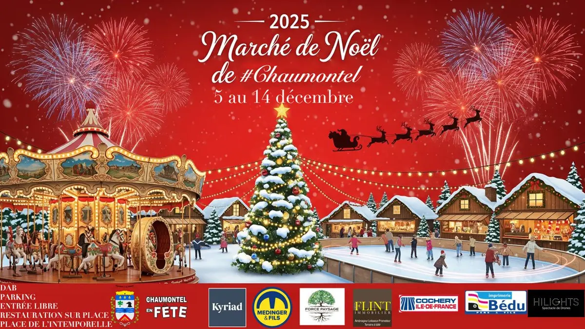 Spectacles de drones lumineux - Marché de Noël de Chaumontel (95)