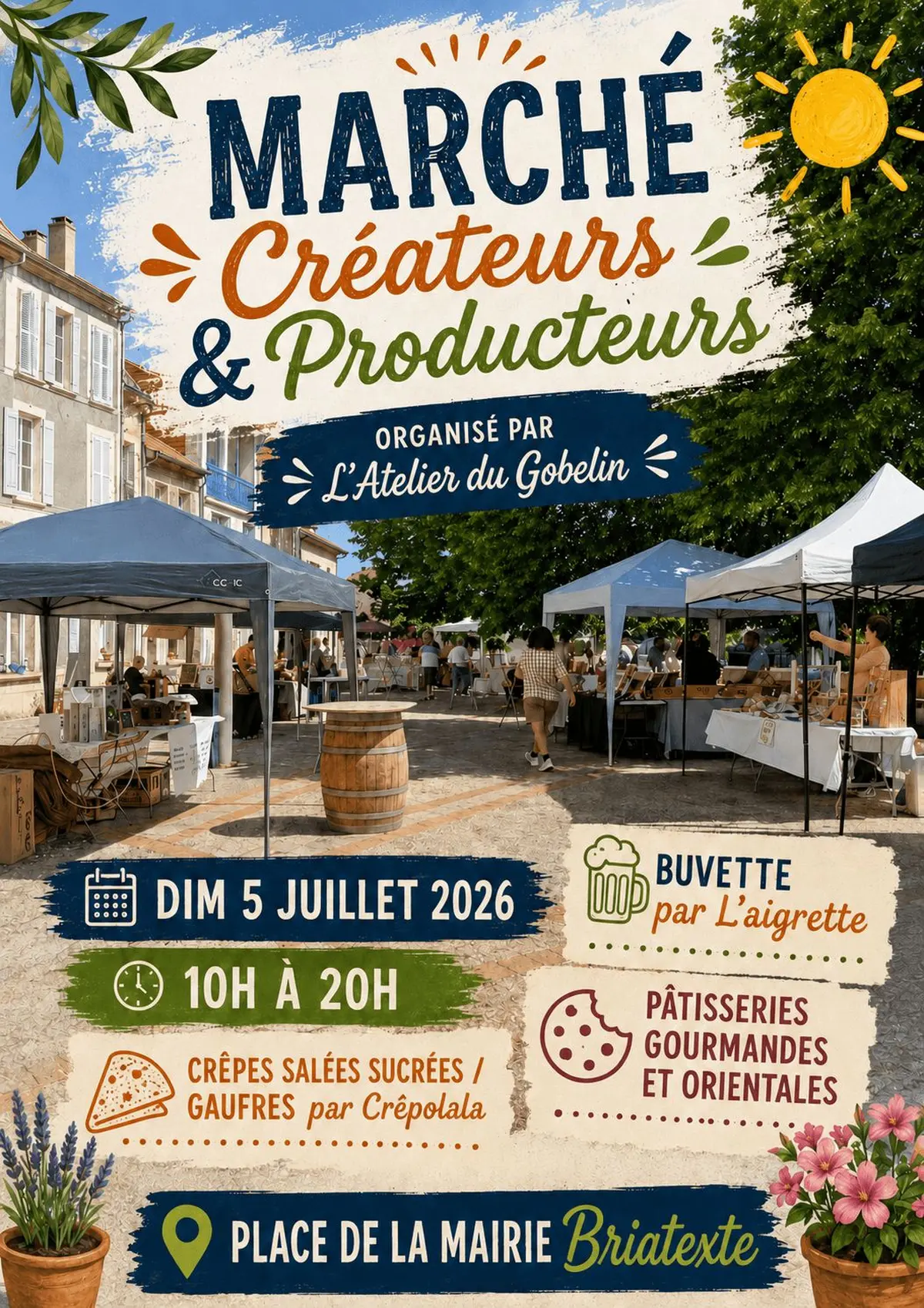 Marché d'été - Créateurs & Producteurs - 5 juillet 2026 - Briatexte -Tarn
