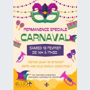 Permanence spéciale Carnaval à la ludo