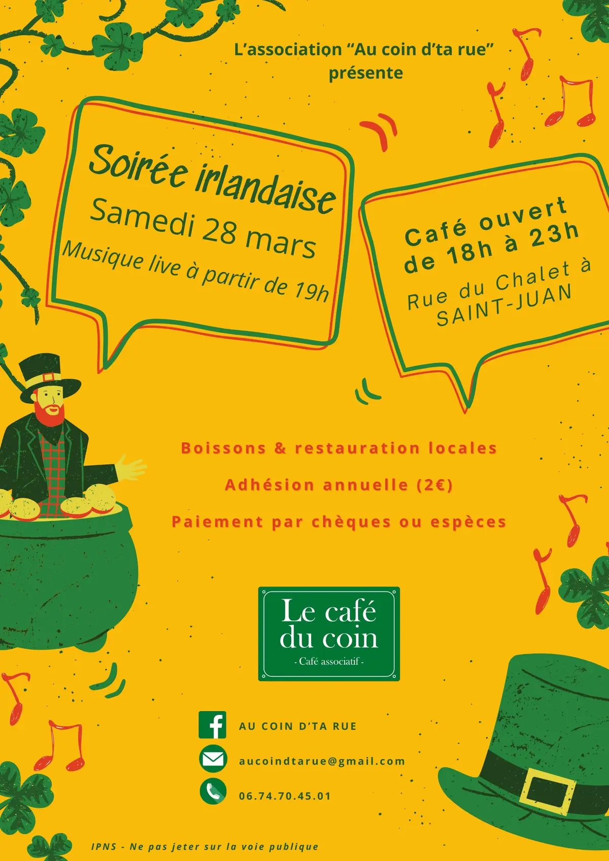 Soirée irlandaise au Café du coin