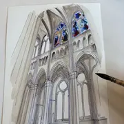 Retraite dessin – Croquis d’architecture colorés à Reims
