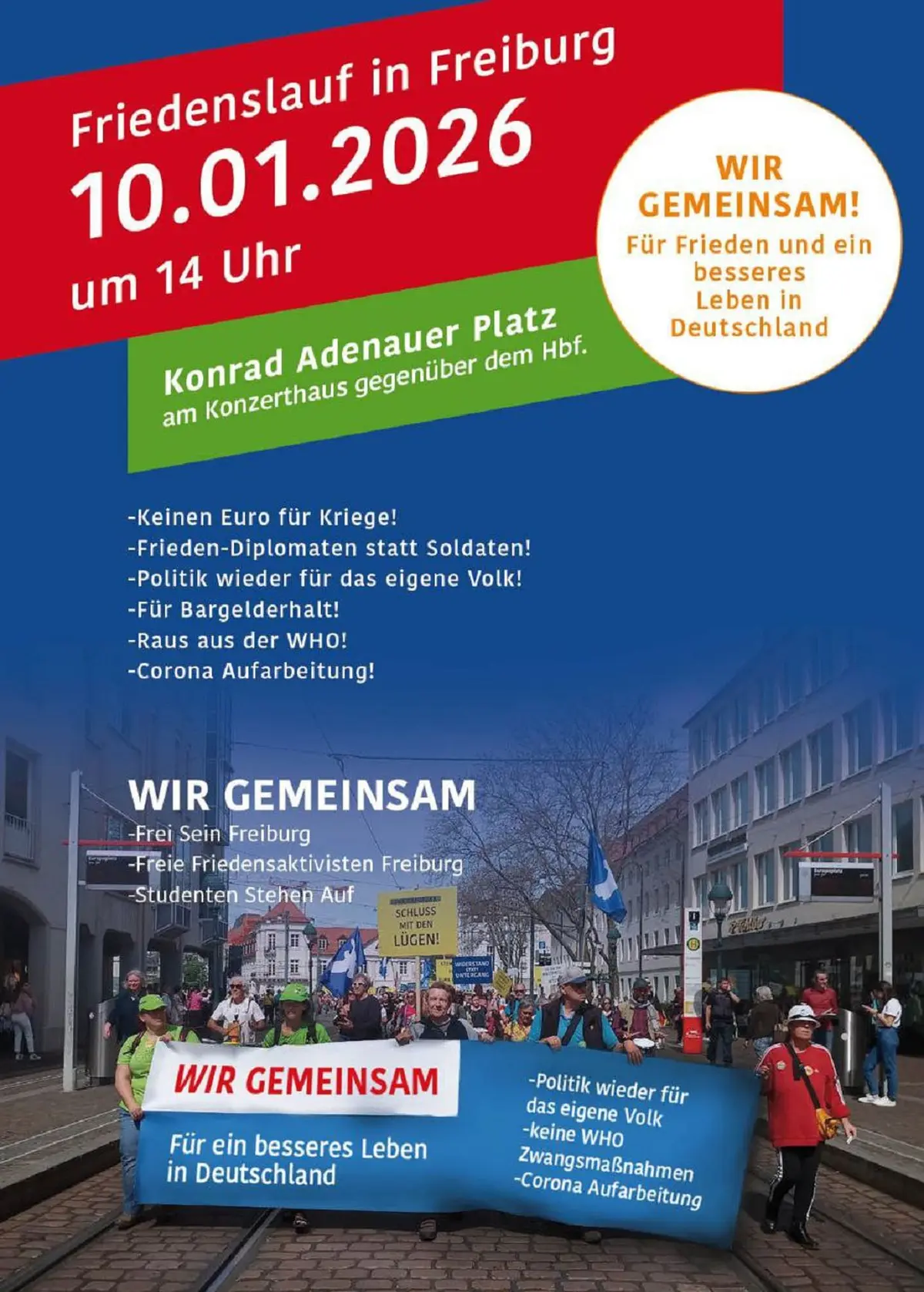 Marche pour la Paix à Fribourg (Allemagne)