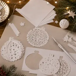 Atelier de Noël : Boule de Noël 3D en papier découpé 