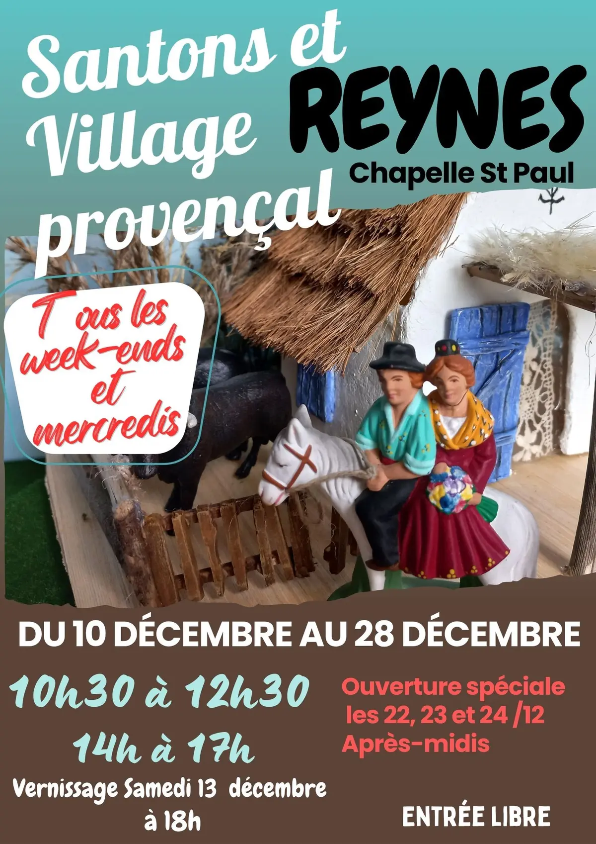 Exposition village provençal de Noël