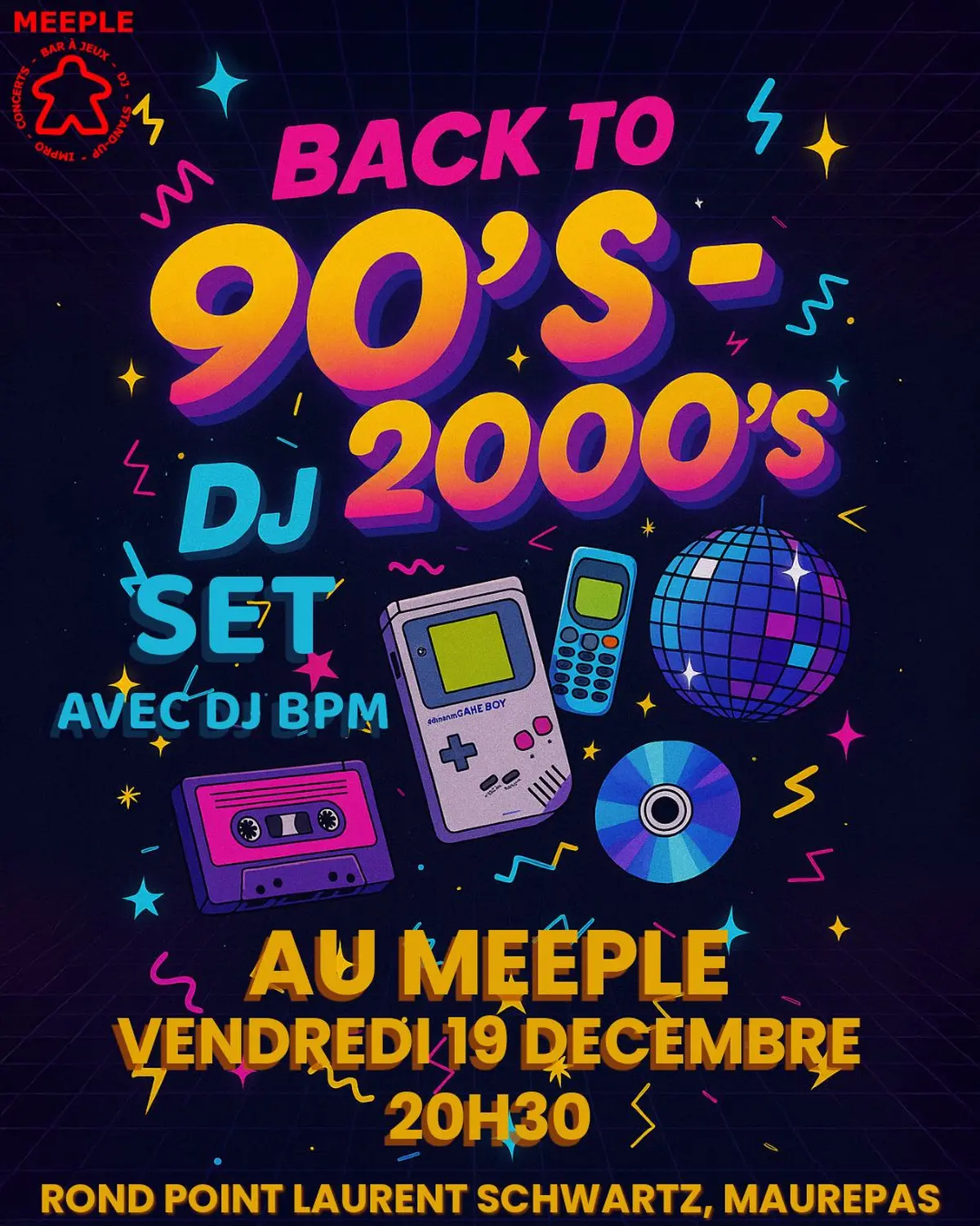DJ Set Back to 90's - 2000's au Meeple