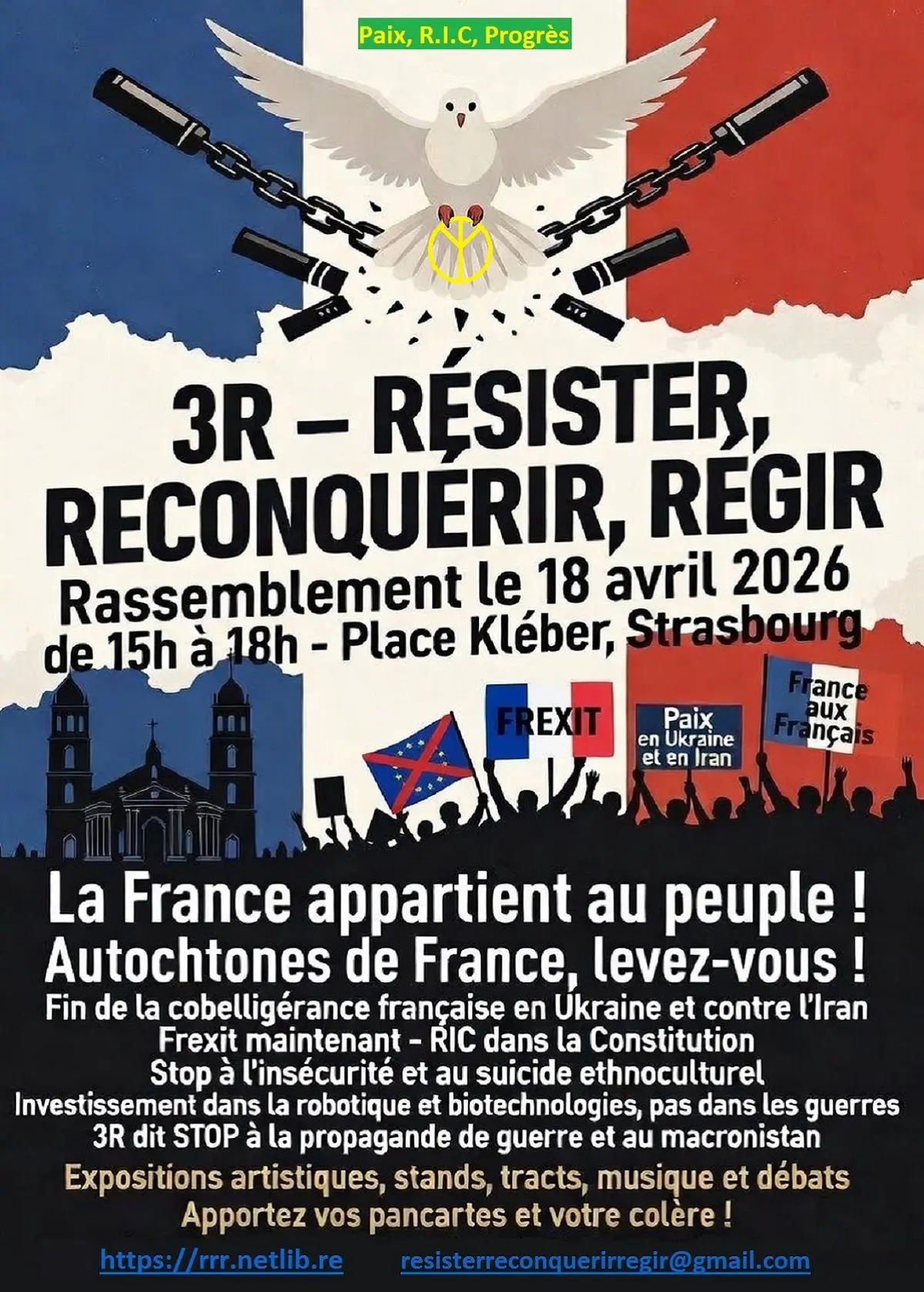 Rassemblement 3R : désarmons les impérialistes qui agressent la Russie et l’Iran
