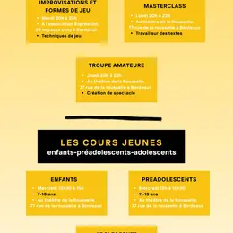 Rentrées des cours  d'Enchântier Théâtre