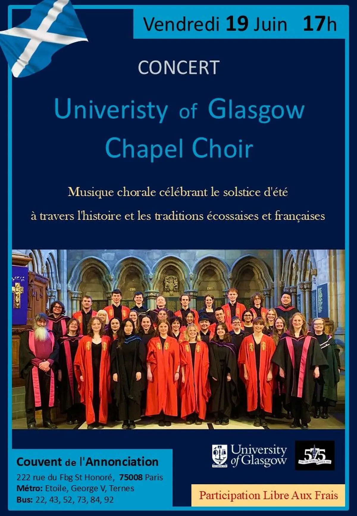 Chœur Ecossais de Glasgow  &  Grand Orgue 