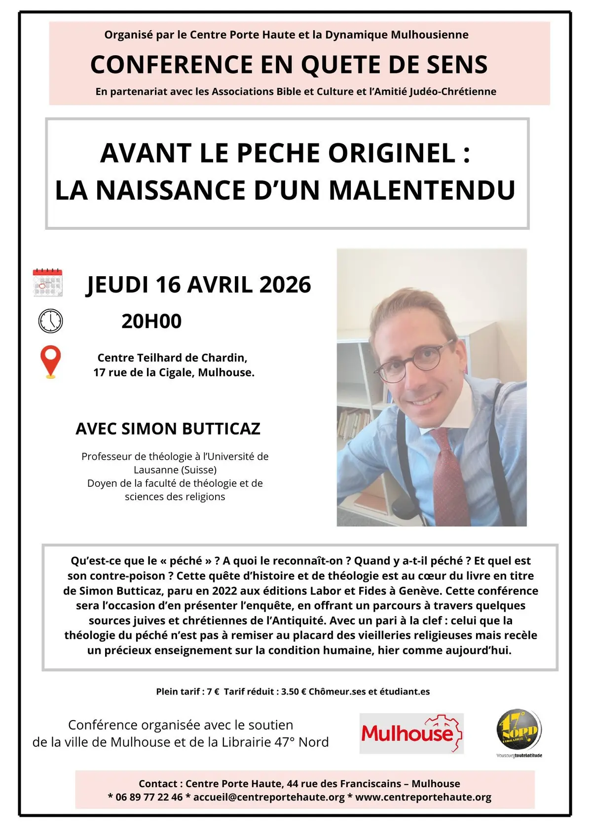 Avant le péché originel : La naissance d’un malentendu  - Avec Simon Butticaz