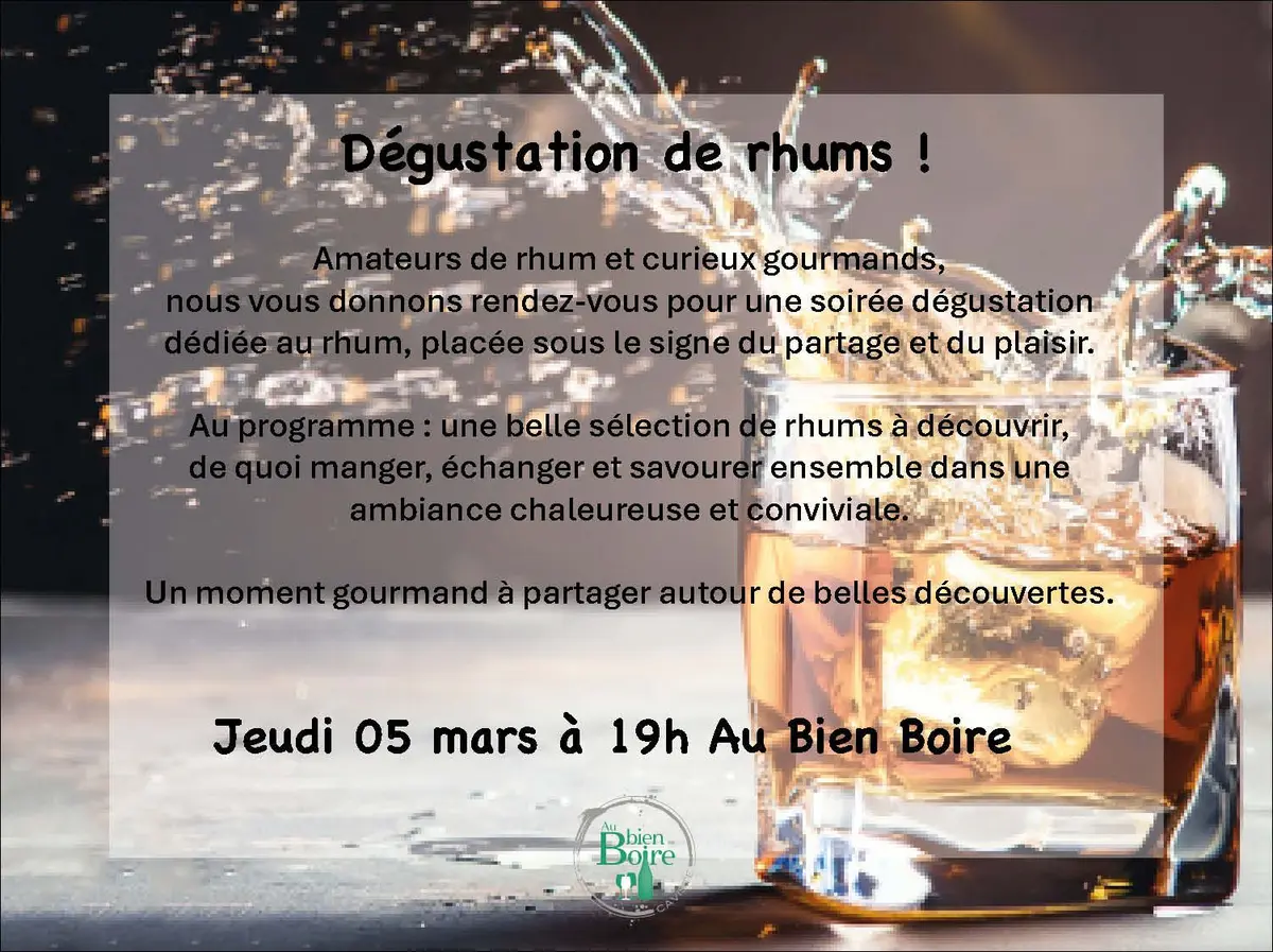 Les Jeudis Dégustation : Soirée Rhums