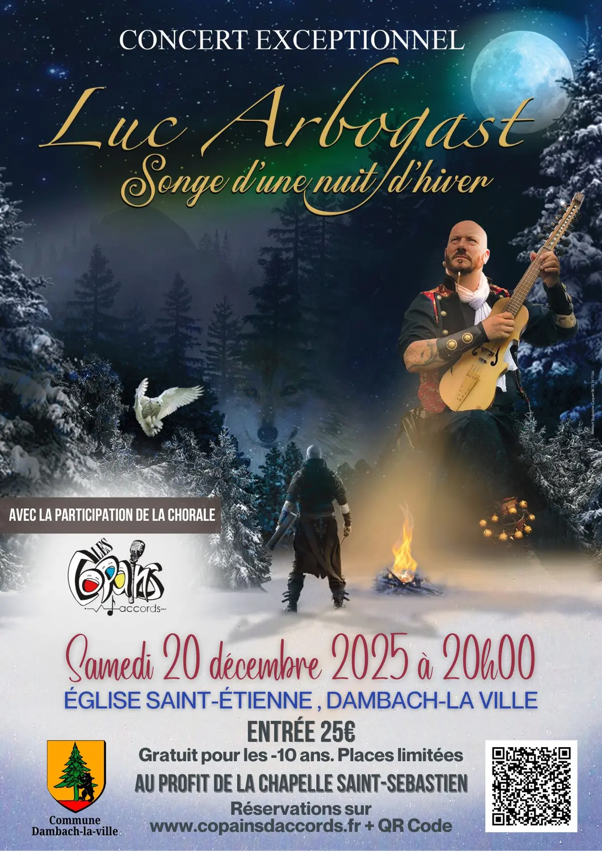 Concert Exceptionnel avec Luc ARBOGAST à DAMBACH LA VILLE le 20.12.25 à 20h