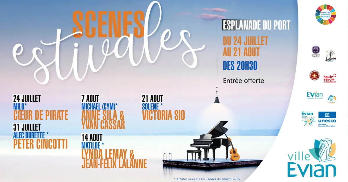 Les scènes estivales d'Evian 2026