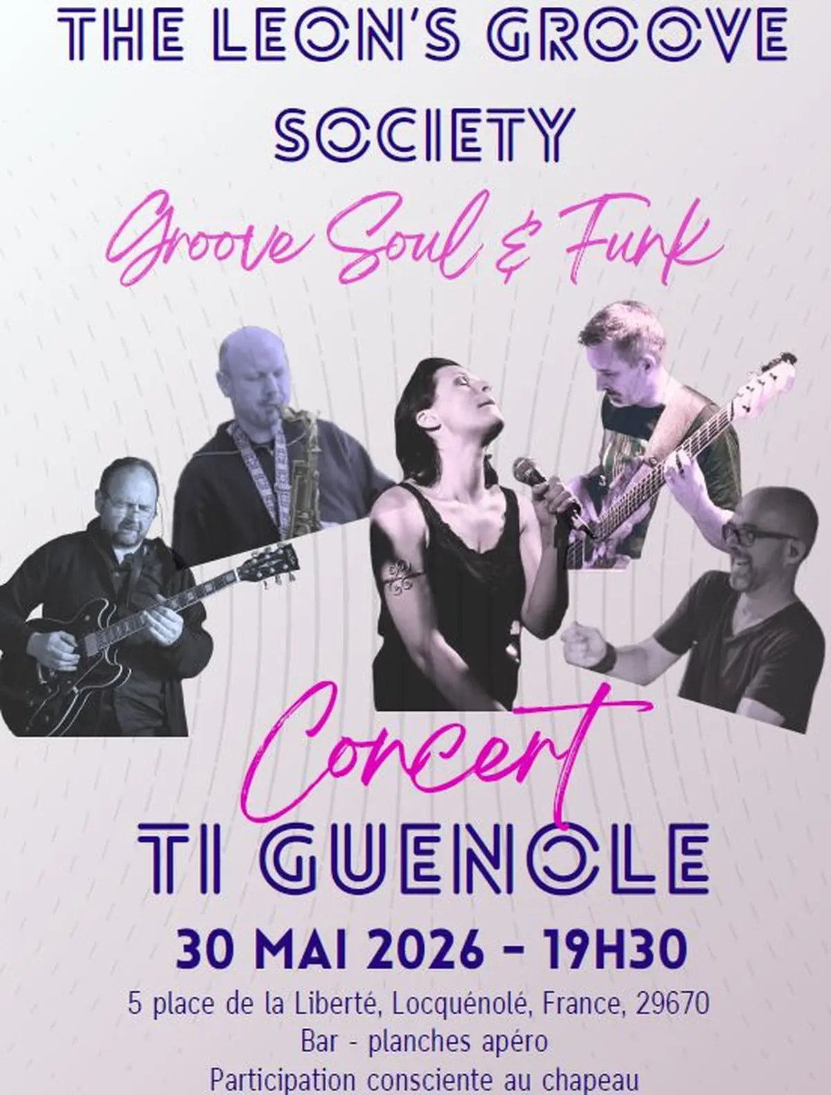 Concert The Leon's Groove Society - Locquénolé 30 mai 19h30