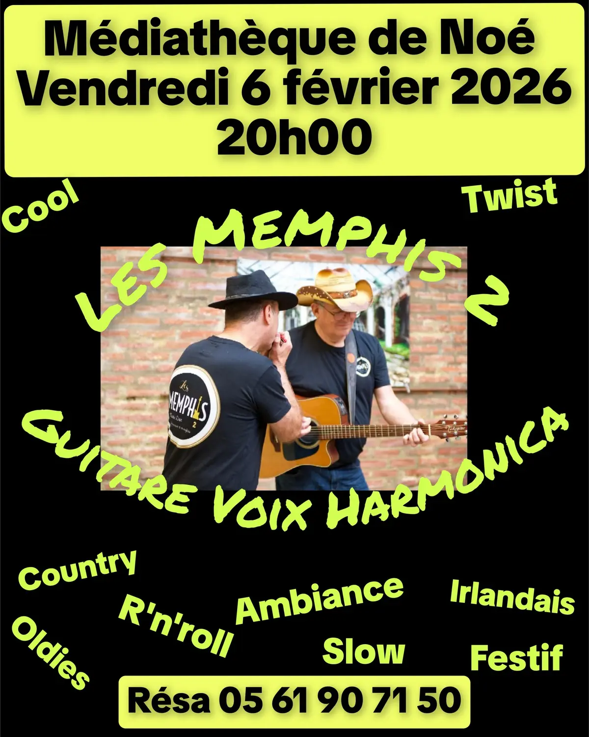 Les Memphis 2 Duo Guitare Voix Harmonica en LIVE