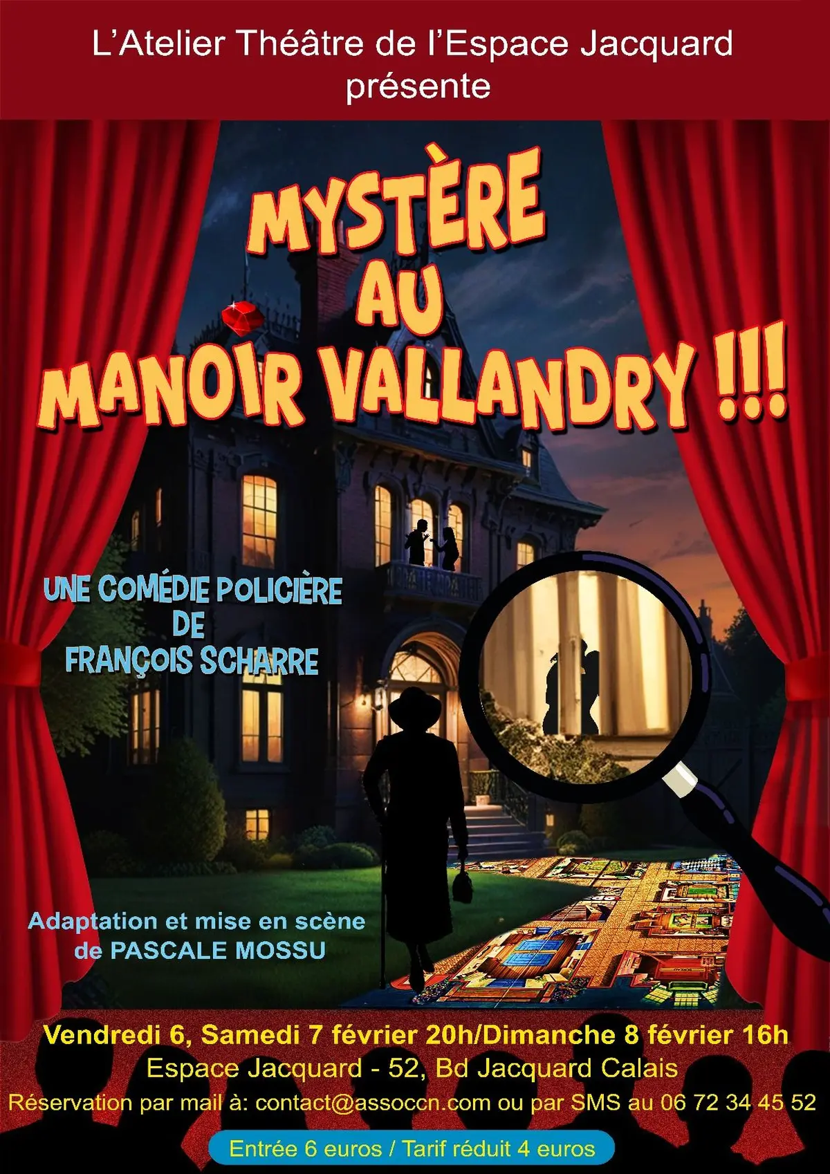 Mystère au manoir Vallandry Comédie de François Scharre CCN Calais 