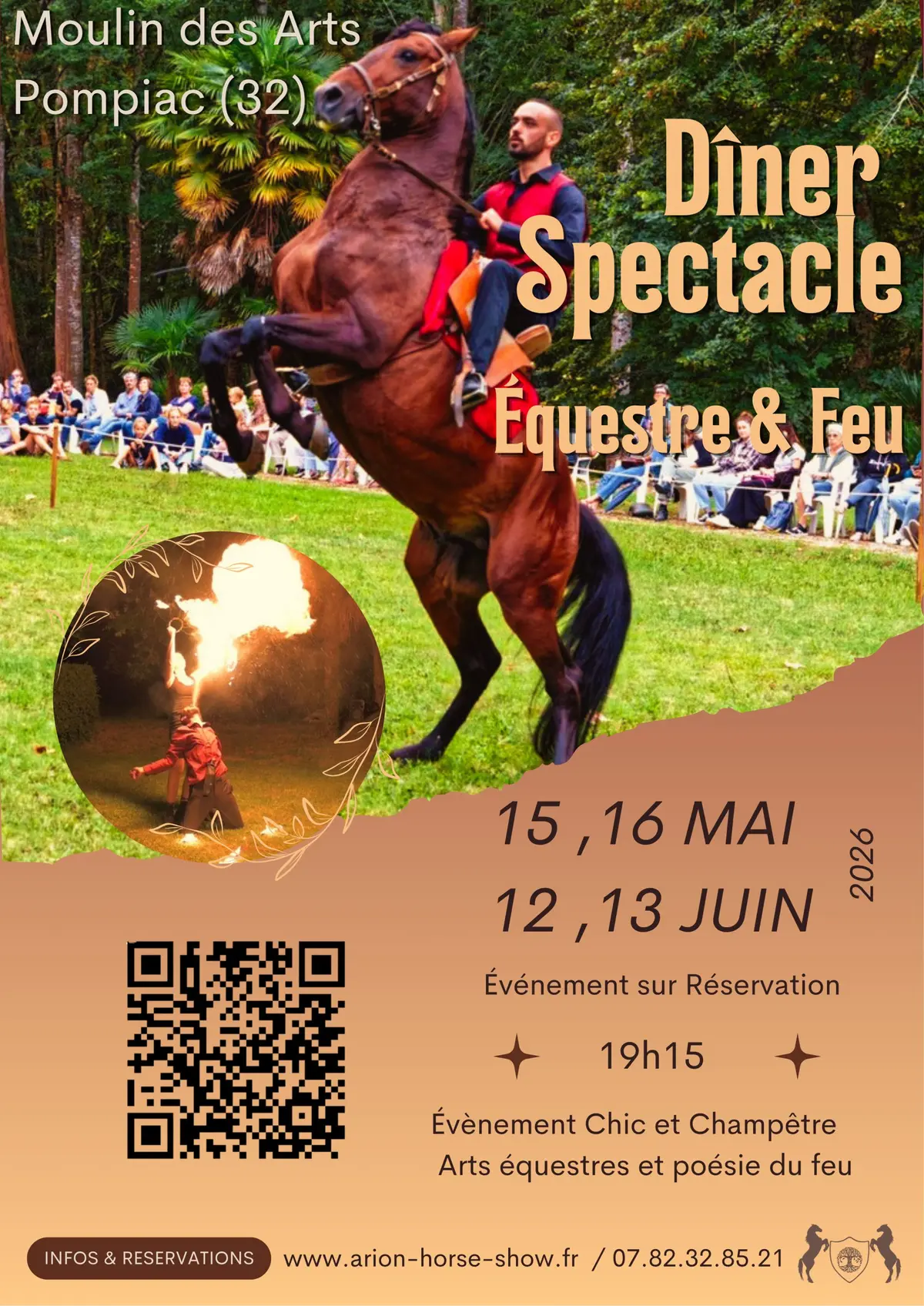 Dîner Spectacle Équestre & Arts du Feu