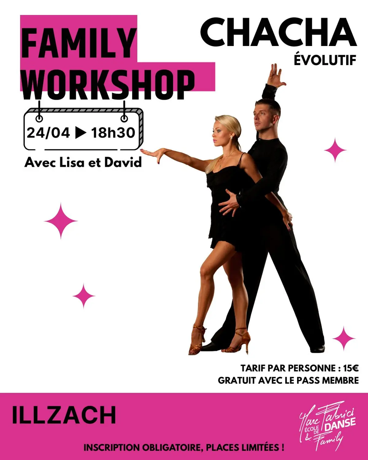 Family Workshop – Cha Cha (Niveau évolutif – Danse de couple)