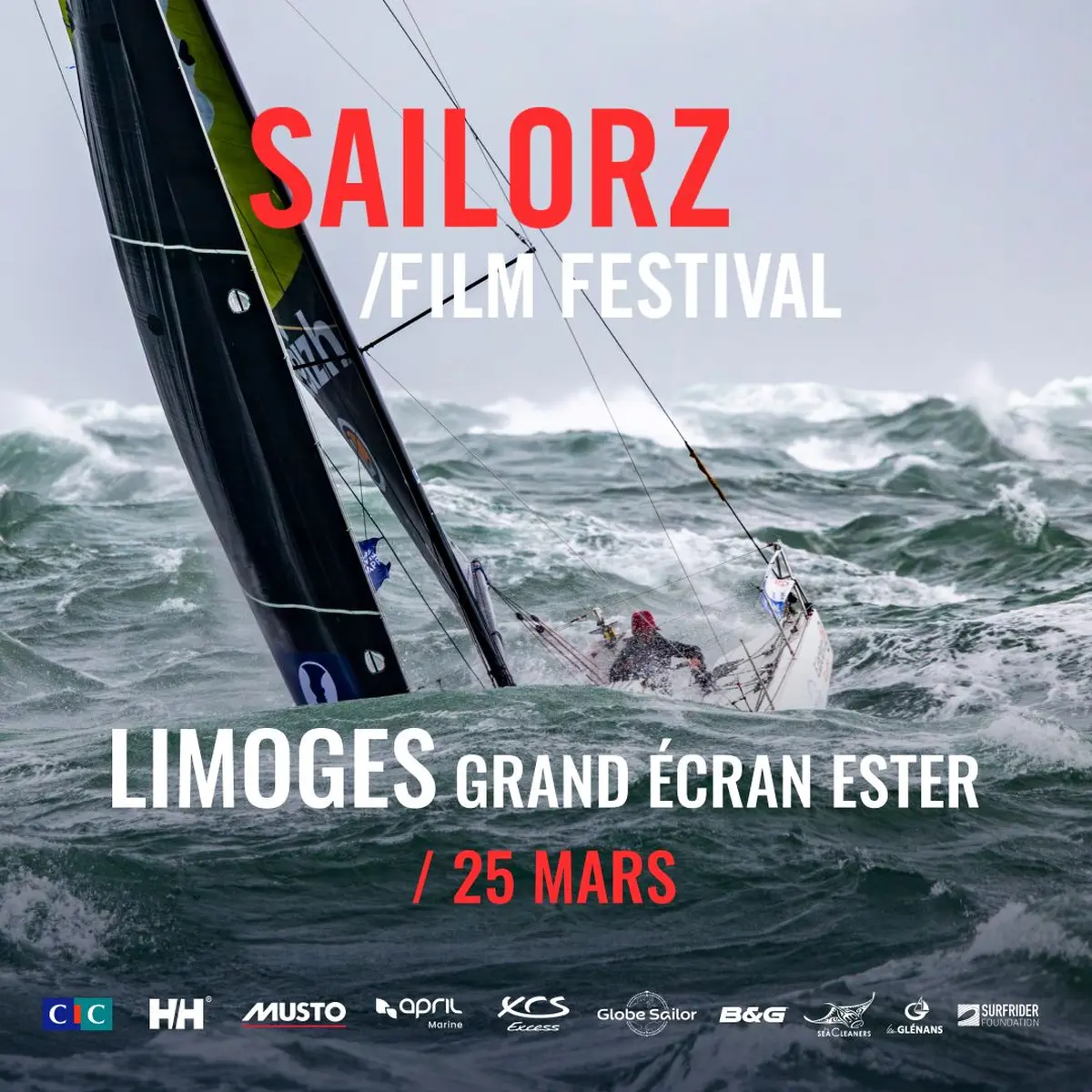 Sailorz Film Festival 2026 Limoges - La voile de compétition sur écran géant
