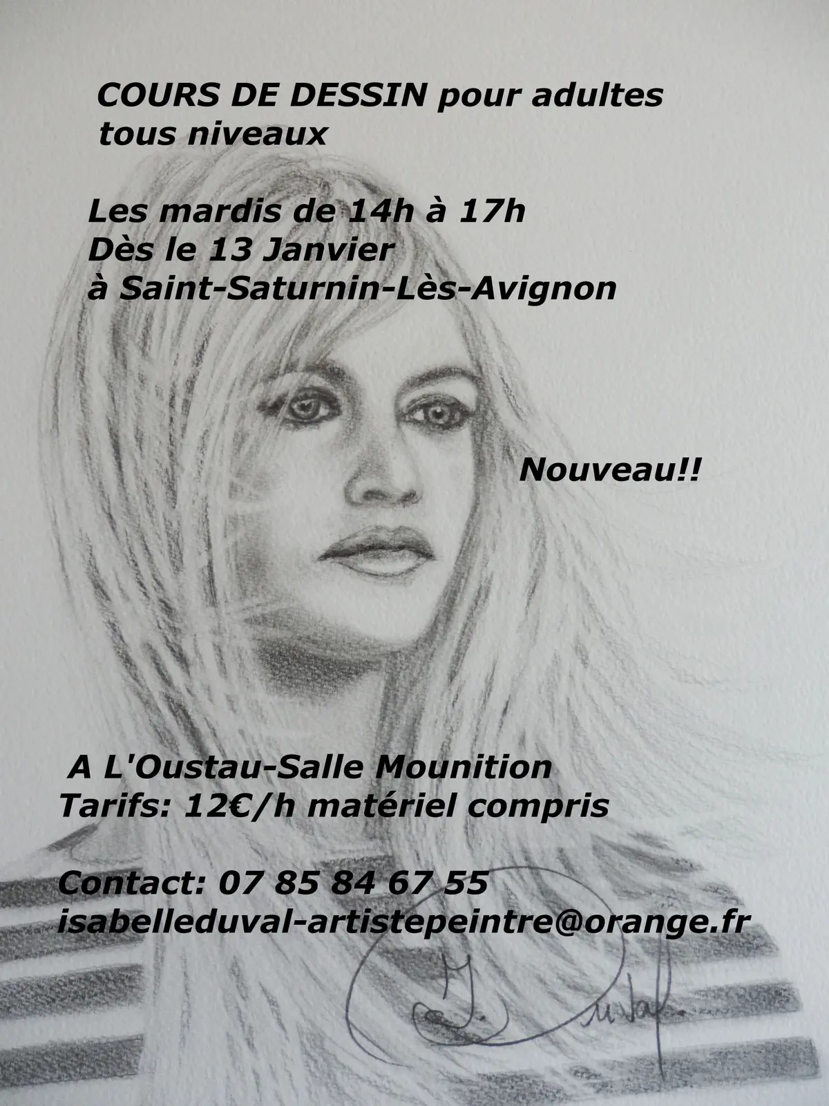 Atelier dessin (cours pour adultes)