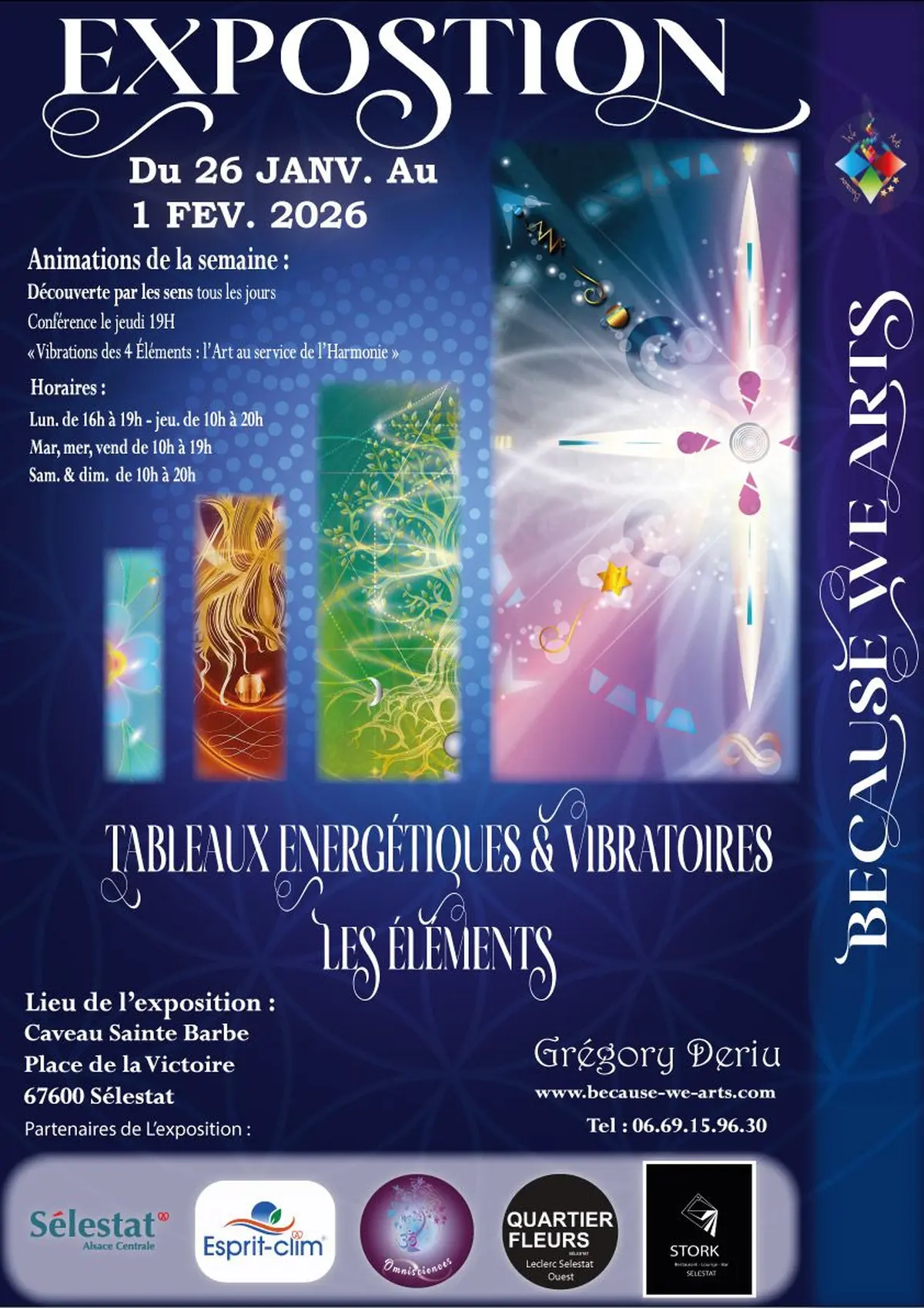 Exposition de tableaux vibratoire - Les éléments du 26 janvier au 1 février 2026