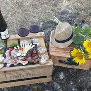 Panier pique-nique dans les vignes