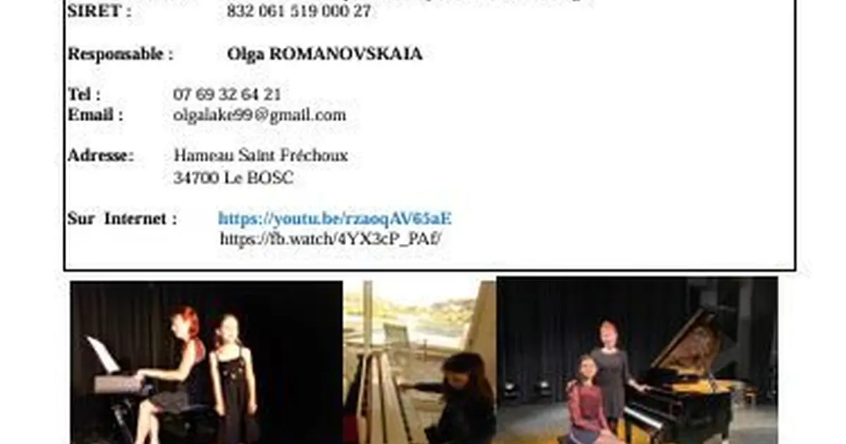 Romanovskaia Olga Fête de musique le dimanche 21 juin 2026