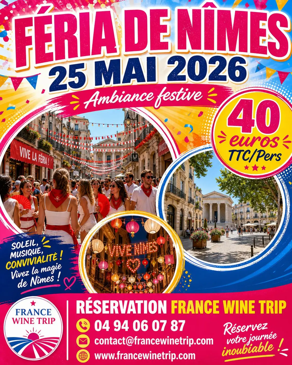 Sortie à la Féria de Nîmes au départ de Toulon et Hyères pour la journée