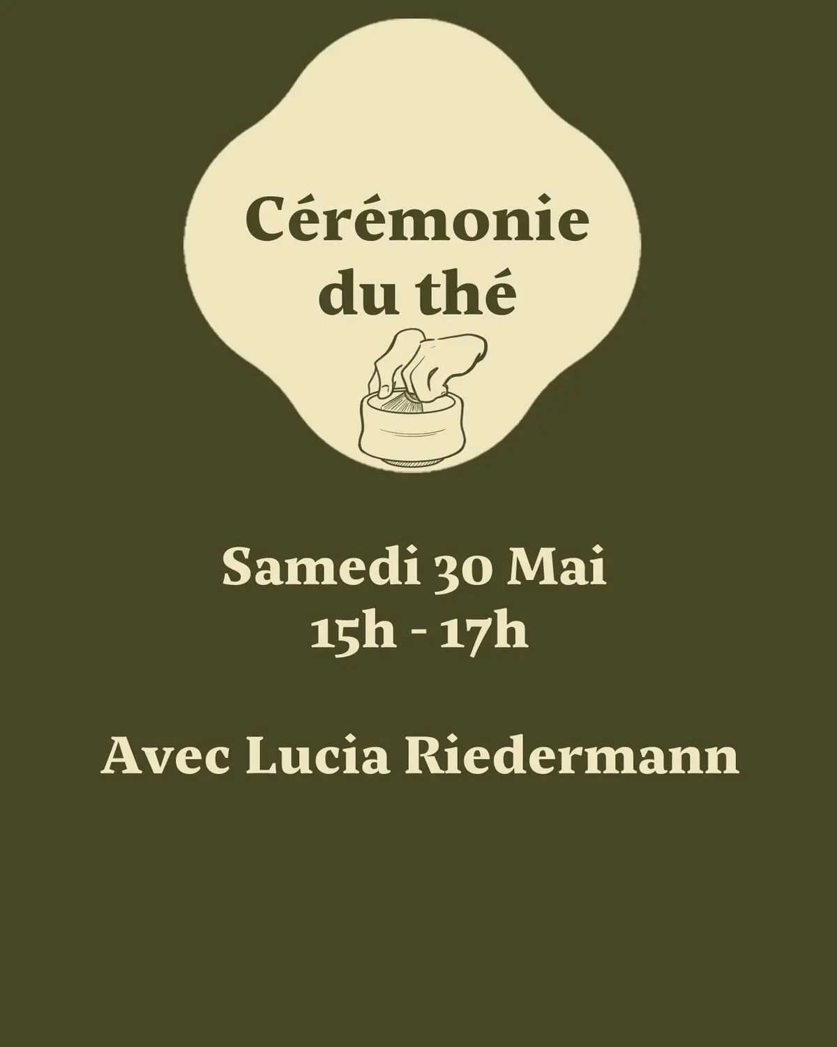 Atelier découverte - cérémonie du thé avec Lucia Riedermann