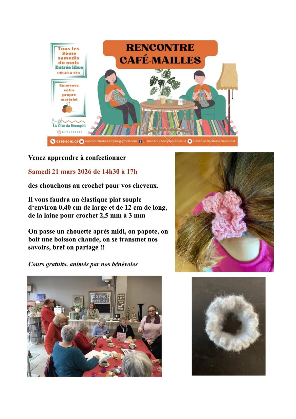 Rencontre Café - Mailles Atelier petits bonnets