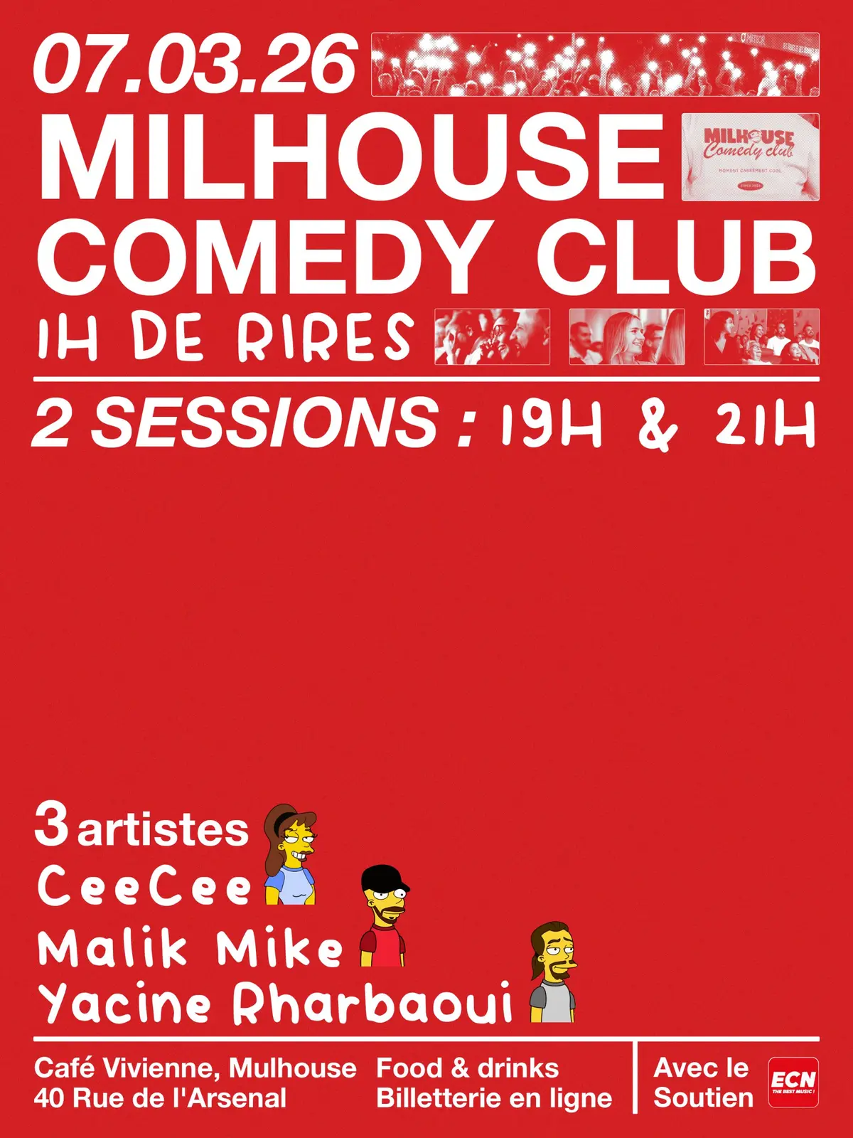 1h de rires - MILHOUSE COMEDY CLUB (Soirée Stand-Up)