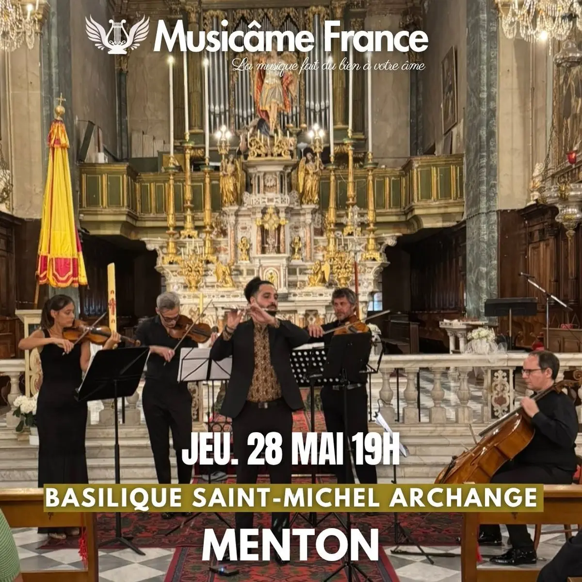 Concert à Menton : Rossini, Telemann, Taffanel, Tchaïkovsky, Bizet, Aznavour....