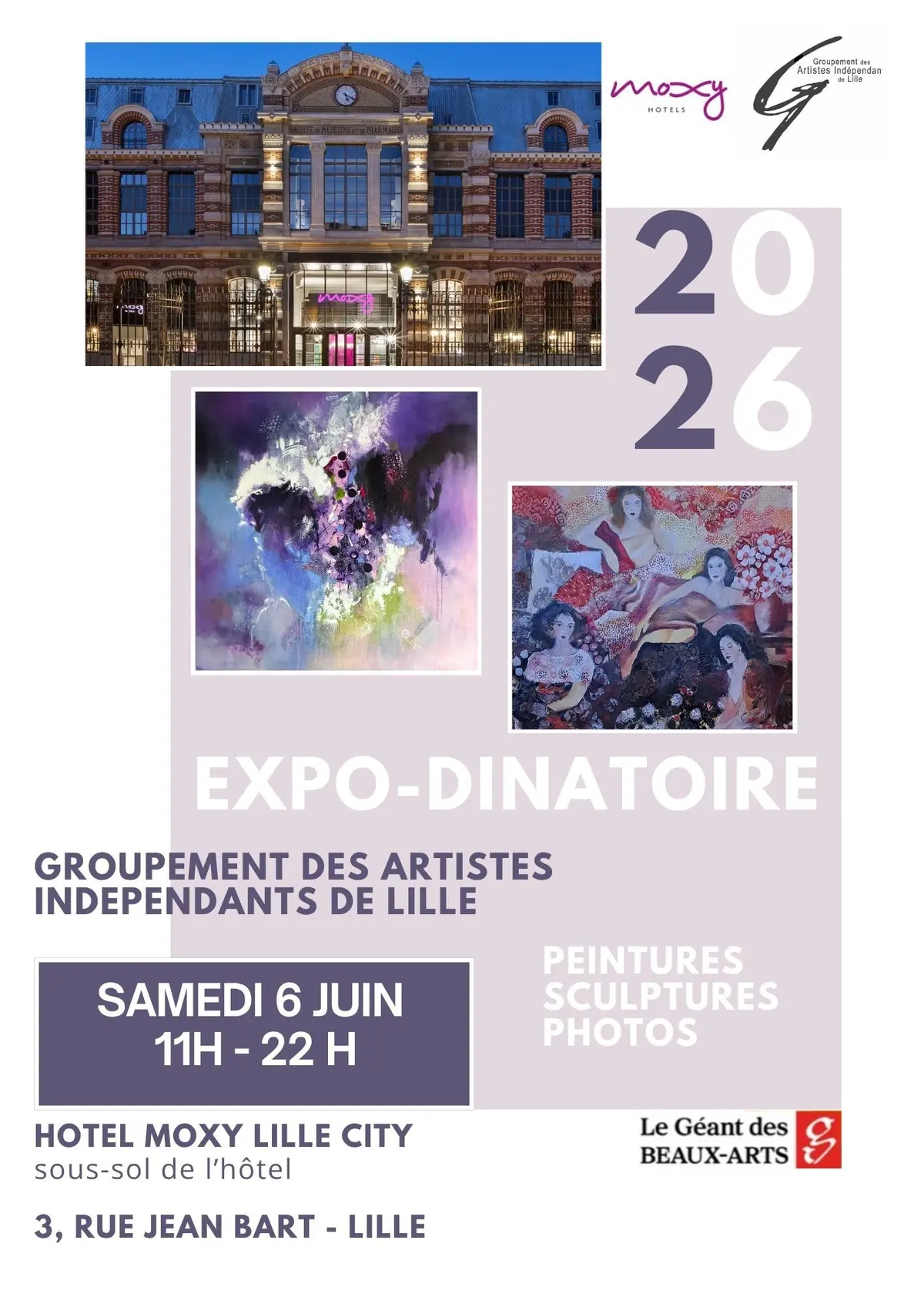exposition vente à l'Hôtel Moxy