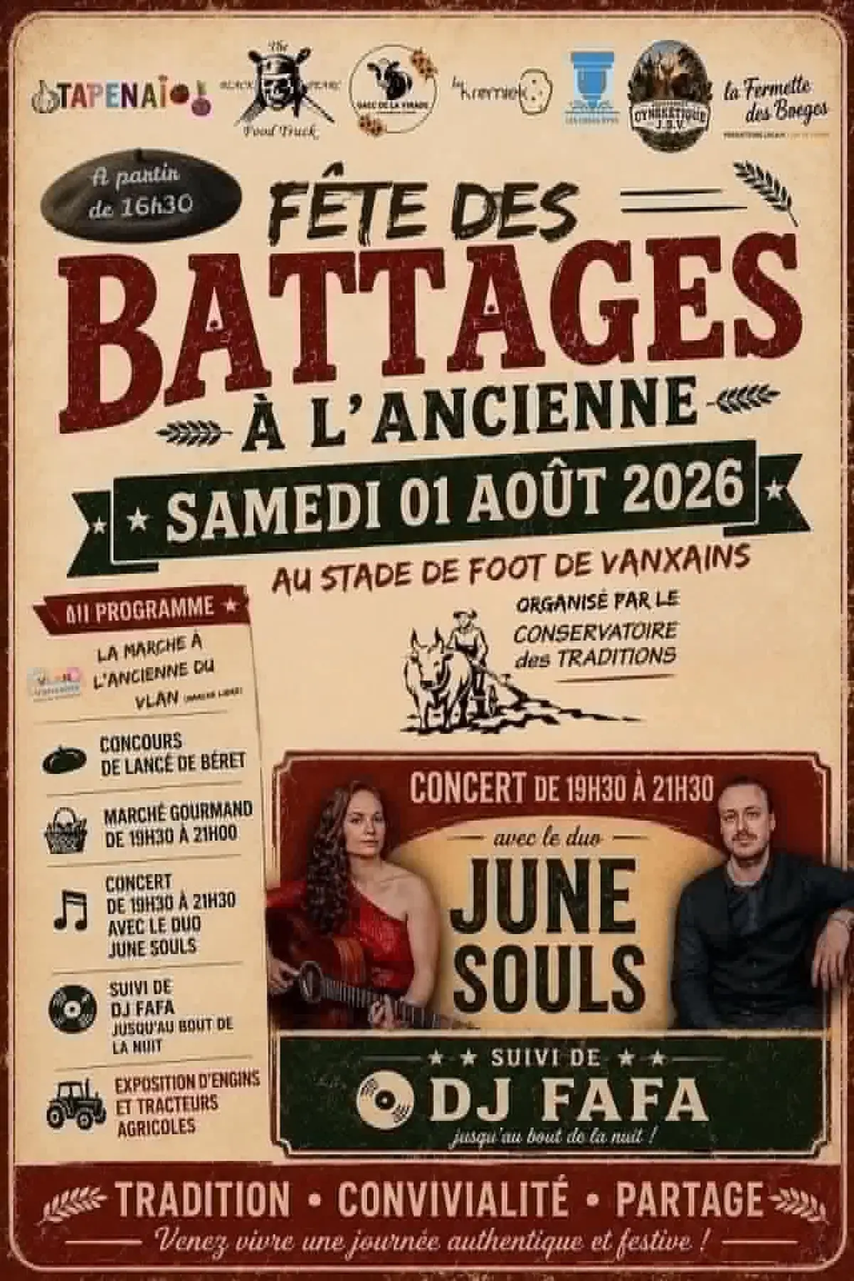 Battages à l'ancienne